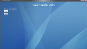 Excel Transfer Utility Home